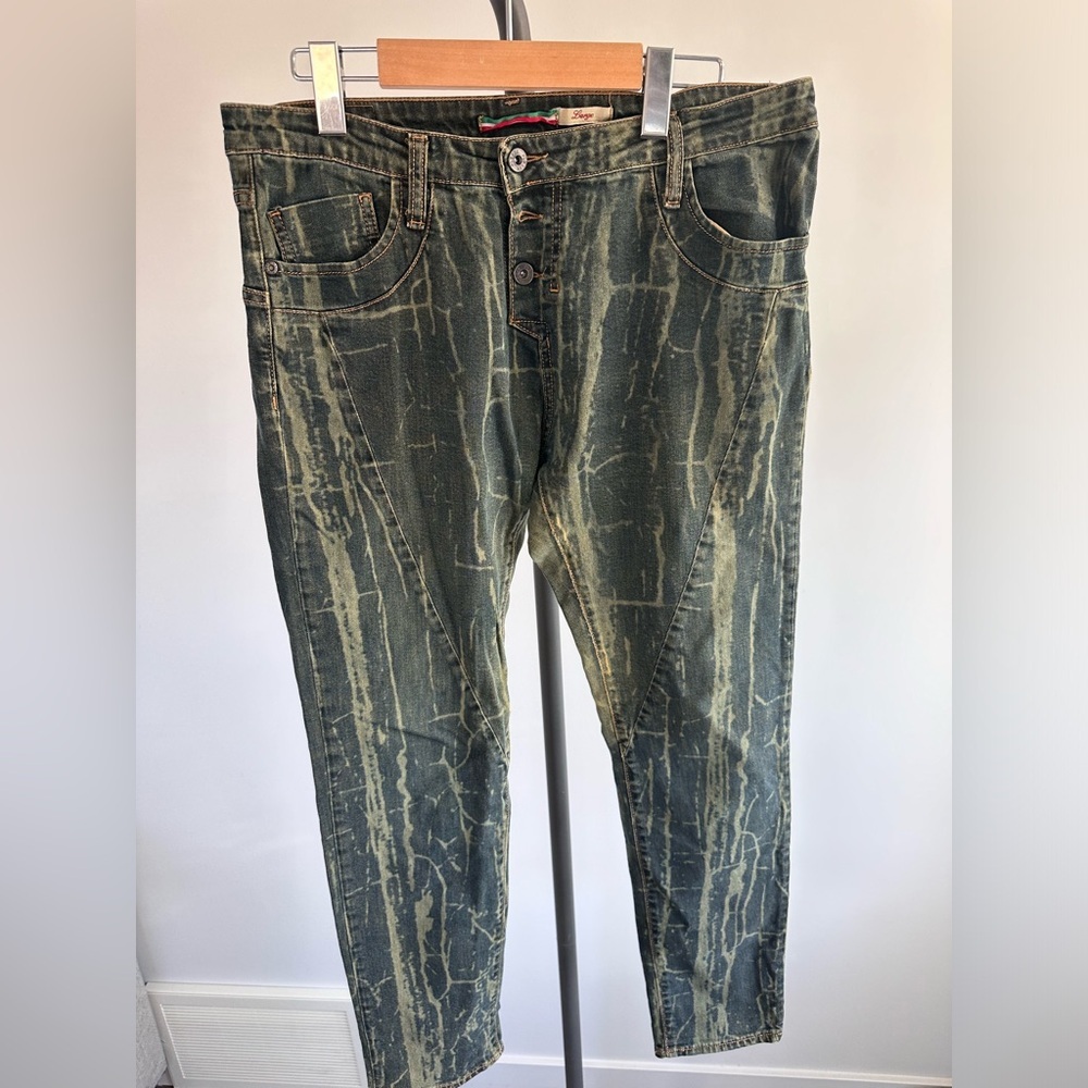 Please Vintage Glam | Made in Italy | Acid Wash Skinny Jeans | Large - Picture 3 of 13